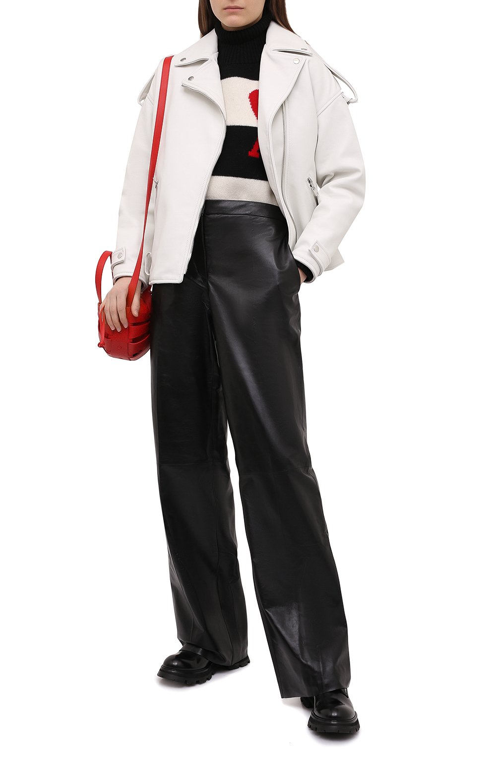 Кожаные брюки JIL SANDER, арт. JSWS653077-WSL01011, фото 2