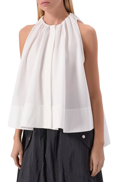 Хлопковый топ CO белого цвета по цене 68650 руб., арт. 1413LCSP-C0RE, фото 3 Хлопковый топ CO, арт. 1413LCSP-C0RE, фото 3