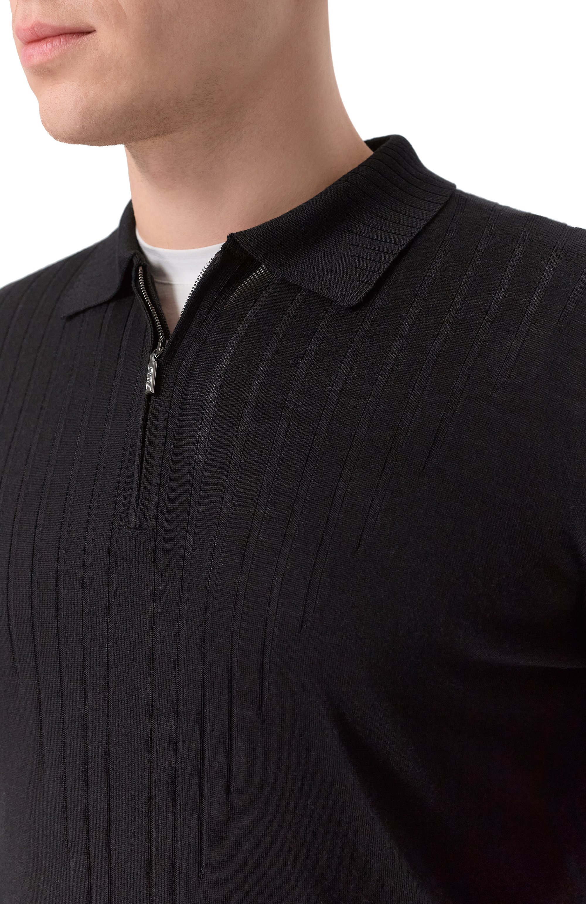 Поло из шерсти и шелка ZILLI, арт. KZP001M0230VZRD00, фото 5