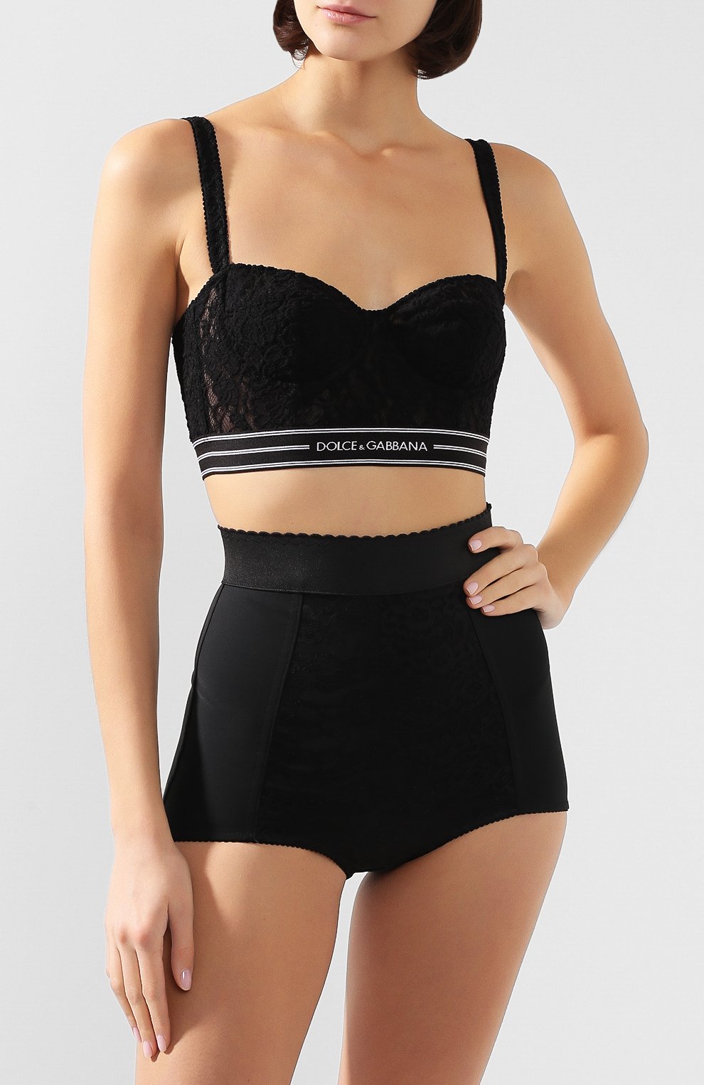 Бюстгальтер-балконет DOLCE & GABBANA черного цвета по цене 35650 руб., арт. 07B02T/FLMPS, фото 2 Бюстгальтер-балконет DOLCE & GABBANA, арт. 07B02T/FLMPS, фото 2