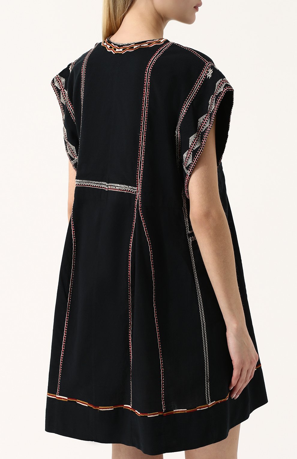 Хлопковое мини-платье свободного кроя ISABEL MARANT ETOILE, арт. R01074-18P032E/BELISSA, фото 4