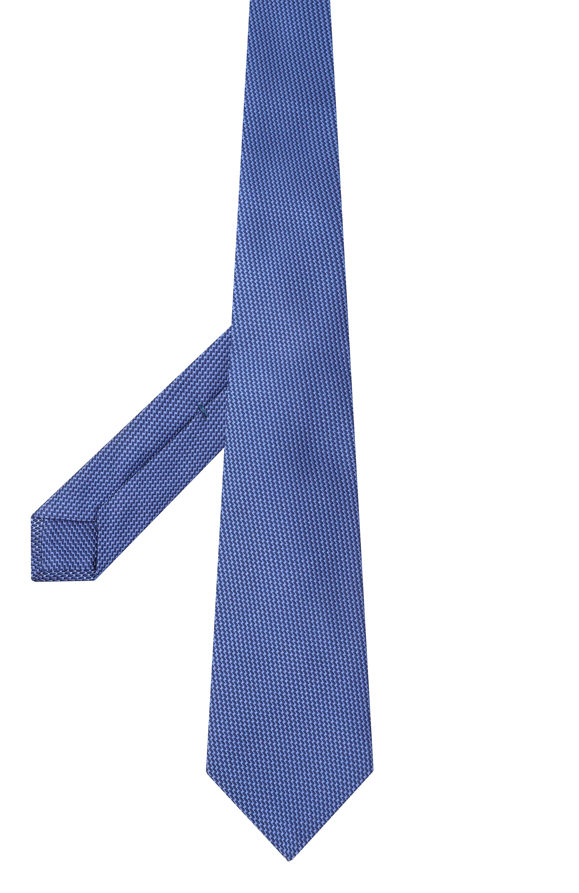 Галстук из шелка и хлопка KITON синего цвета по цене 36050 руб., арт. UCRVKLC03L2101, фото 3 Галстук из шелка и хлопка KITON, арт. UCRVKLC03L2101, фото 3