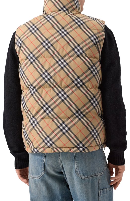 Двусторонний пуховый жилет Burberry 8110200 Бежевый  8110200 Фото 4