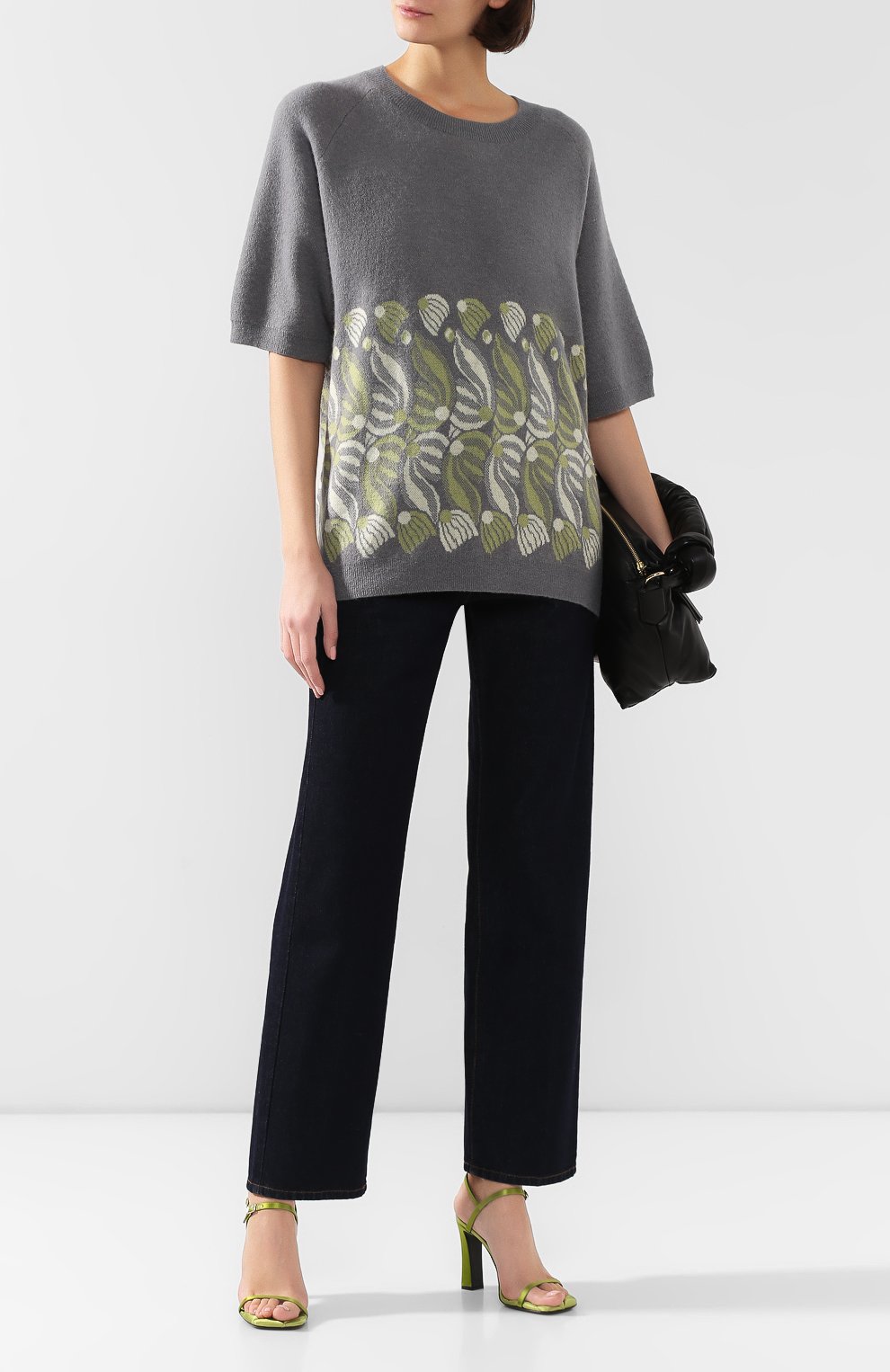 Шерстяной топ DRIES VAN NOTEN серого цвета по цене 49600 руб., арт. 192-11260-8723, фото 2 Шерстяной топ DRIES VAN NOTEN, арт. 192-11260-8723, фото 2