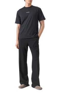 Мужская футболка JIL SANDER черного цвета, арт. J47GC0023/J20033 | Фото 2 (Драгоценные камни: Проставлено; Материал сплава: Проставлено; Рукава: Короткие; Материал внешний: Синтетический материал; Длина (для топов): Стандартные; Стили: Кэжуэл; Принт: Без принта; Мужское Кросс-КТ: Футболка-одежда; �Кросс-КТ: Джерси)