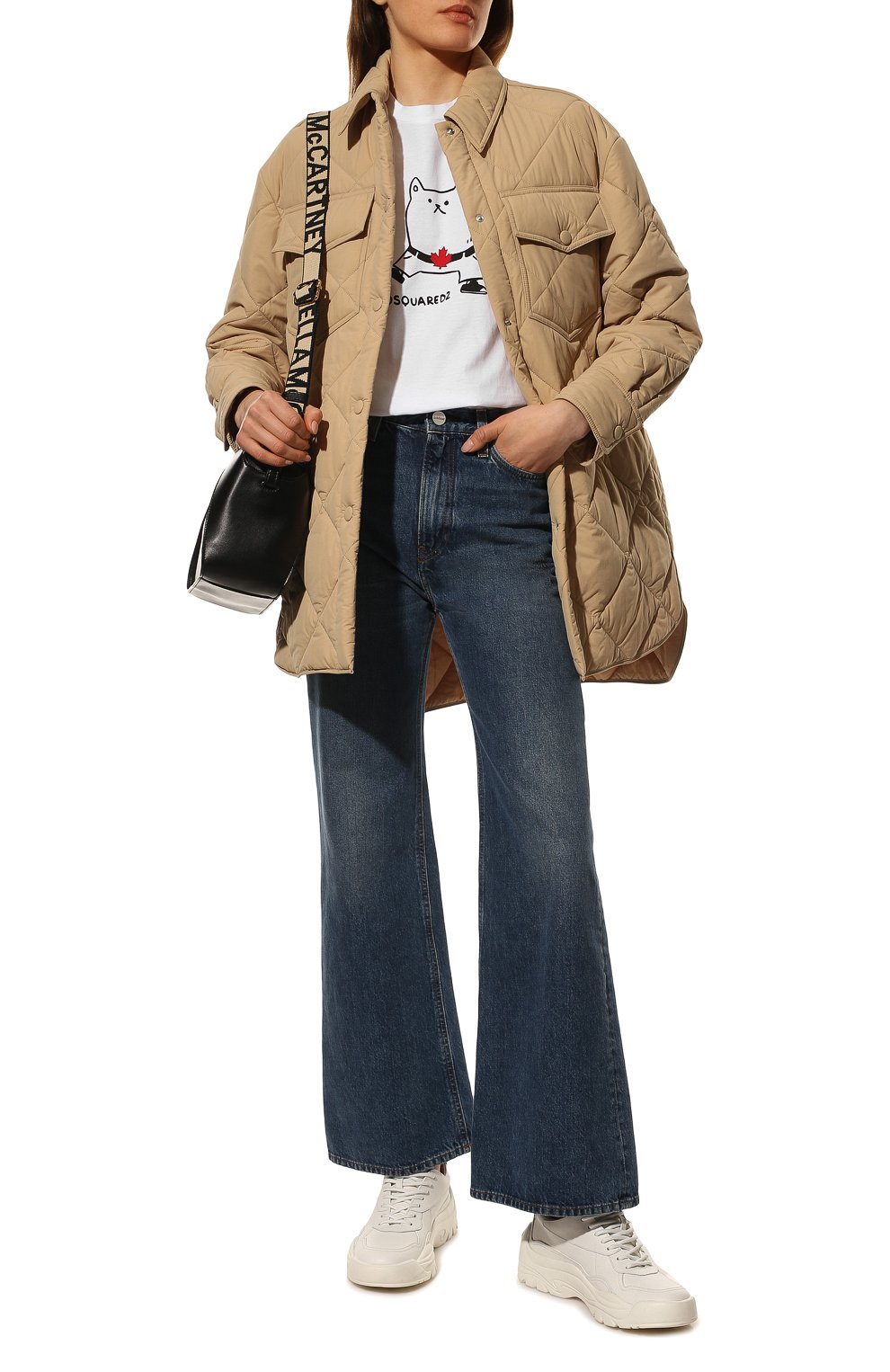 Хлопковая футболка DSQUARED2 белого цвета по цене 24050 руб., арт. S75GD0262/S23009, фото 2 Хлопковая футболка DSQUARED2, арт. S75GD0262/S23009, фото 2