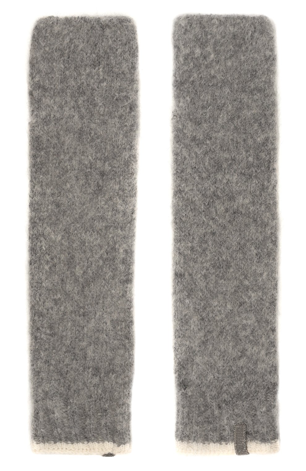 Шерстяные митенки BRUNELLO CUCINELLI серого цвета по цене 36750 руб., арт. MHM506769, фото 2 Шерстяные митенки BRUNELLO CUCINELLI, арт. MHM506769, фото 2