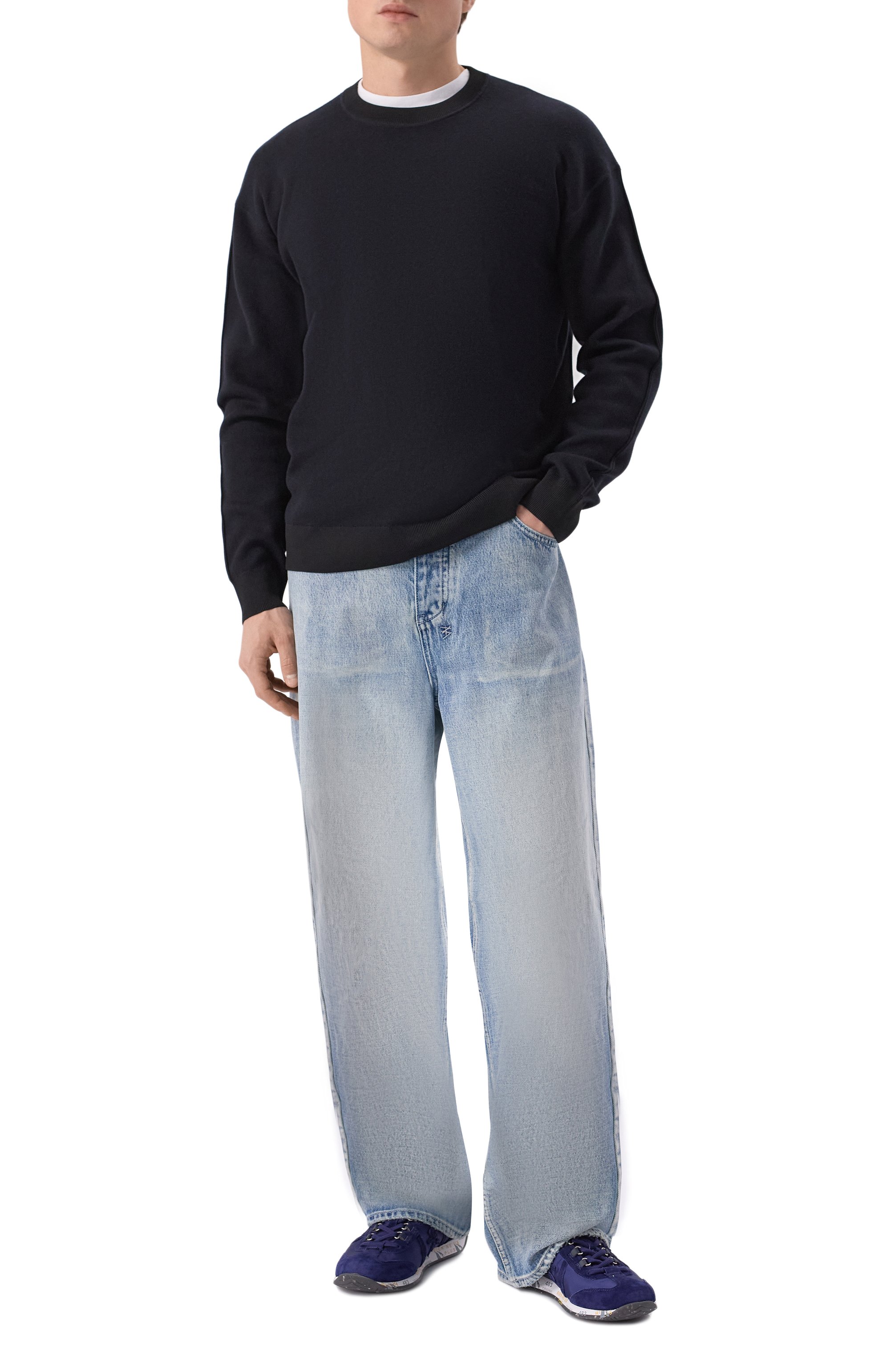 Джемпер из хлопка и шерсти BOSS, арт. 50519624, фото 2