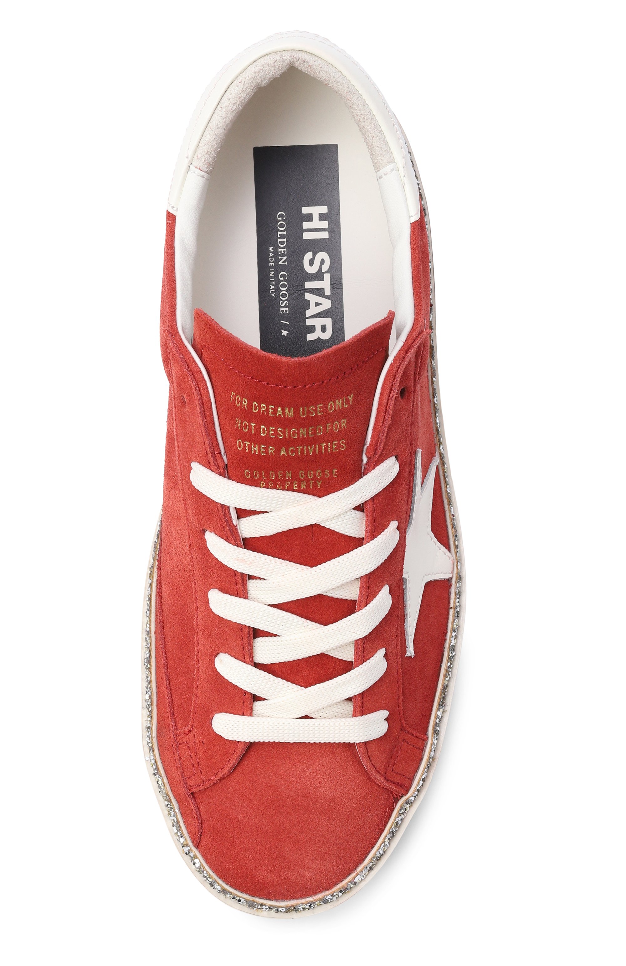 Замшевые кеды hi star GOLDEN GOOSE DELUXE BRAND красного цвета по цене 74600 руб., арт. GWF00118.F008682, фото 6 Замшевые кеды hi star GOLDEN GOOSE DELUXE BRAND, арт. GWF00118.F008682, фото 6