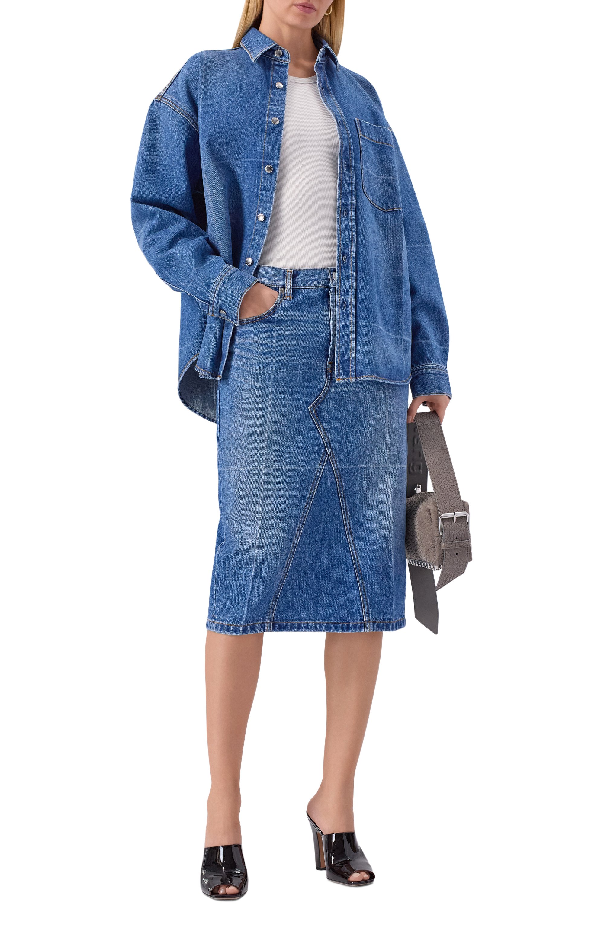 Джинсовая юбка ALEXANDER WANG, арт. 4DC4255849, фото 2