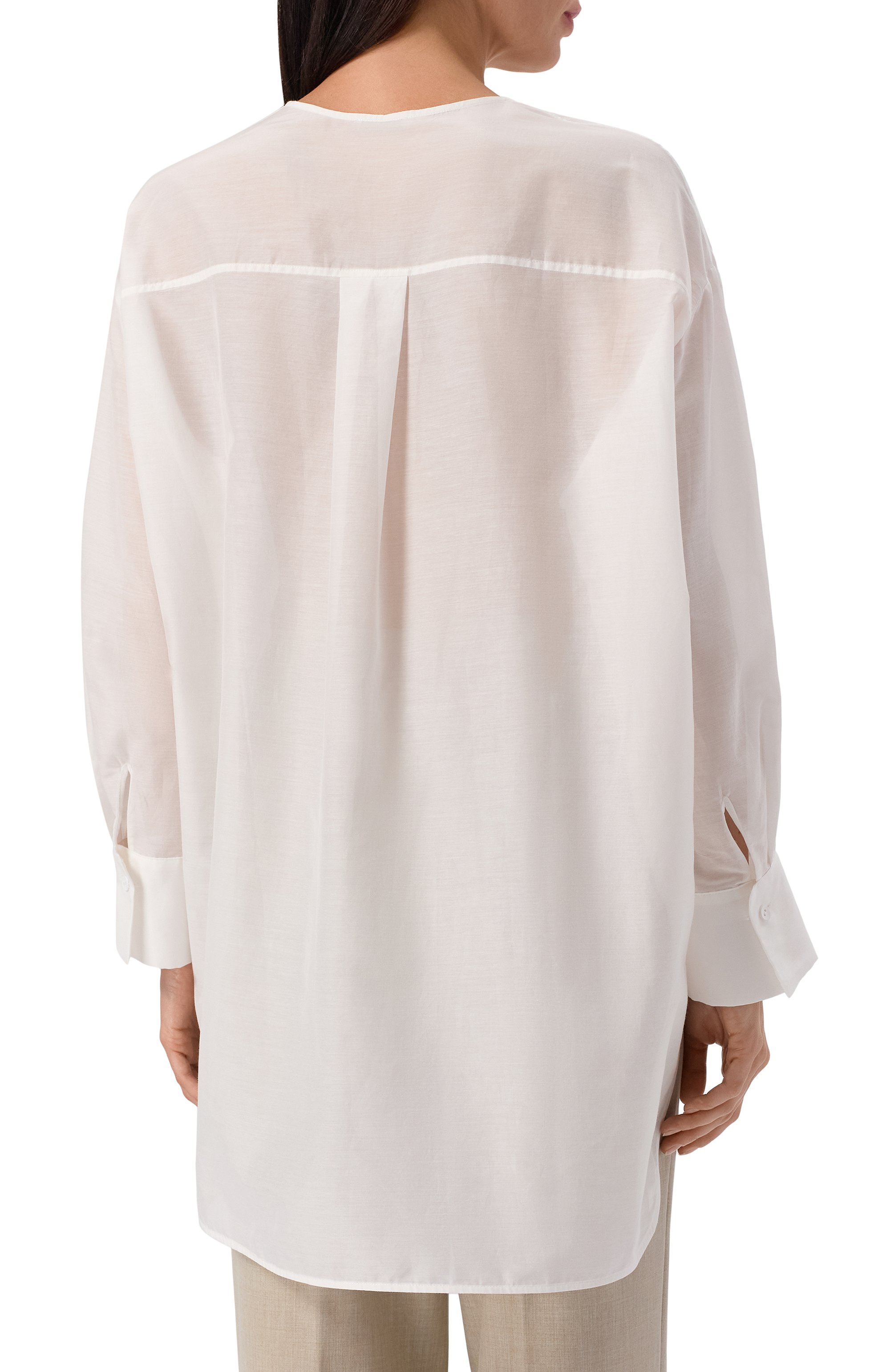 Блузка из хлопка и шелка 12 STOREEZ, арт. 125277, фото 4