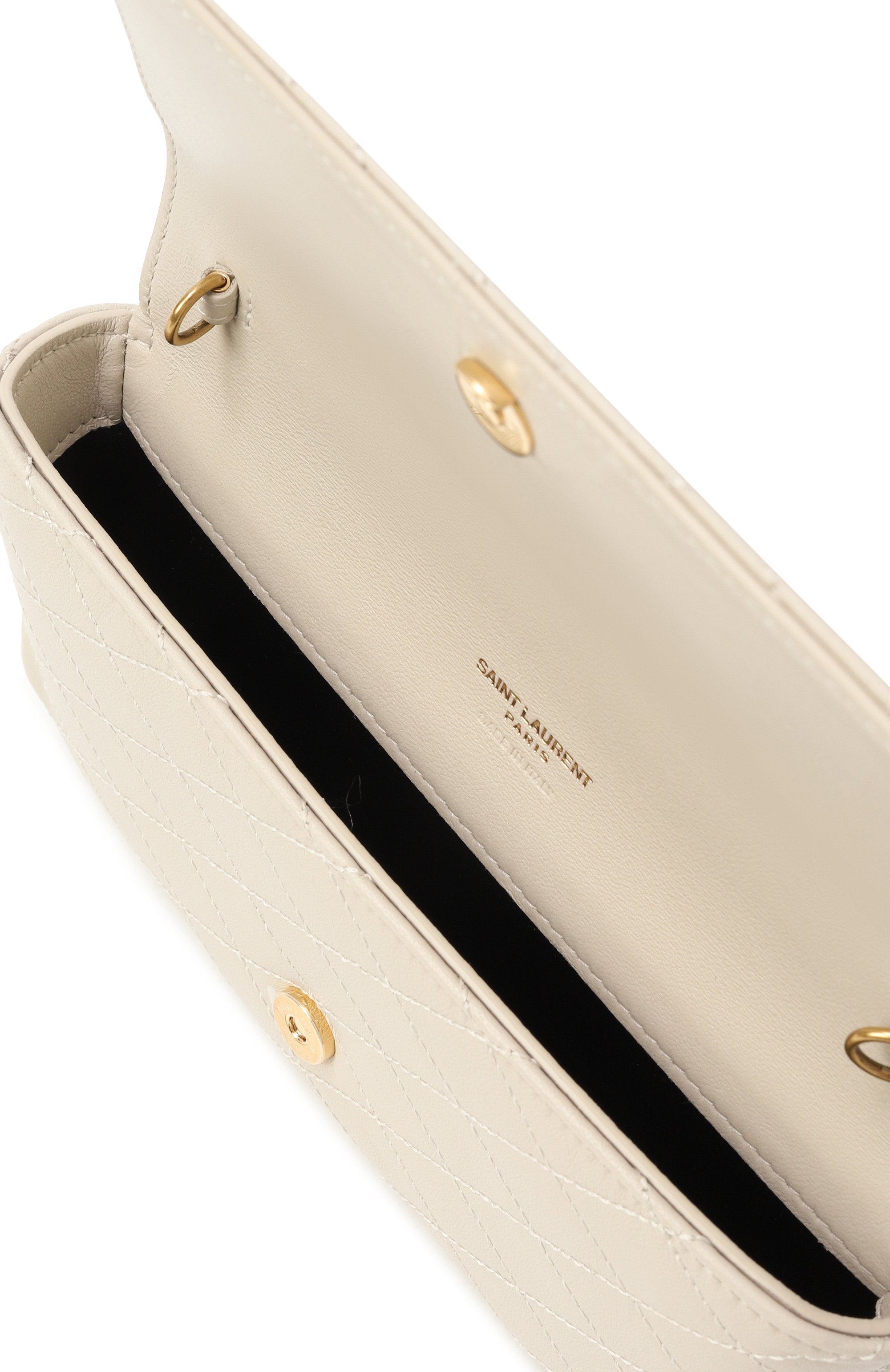 Сумка gaby SAINT LAURENT кремового цвета по цене 153000 руб., арт. 754051/1EL07, фото 5 Сумка gaby SAINT LAURENT, арт. 754051/1EL07, фото 5