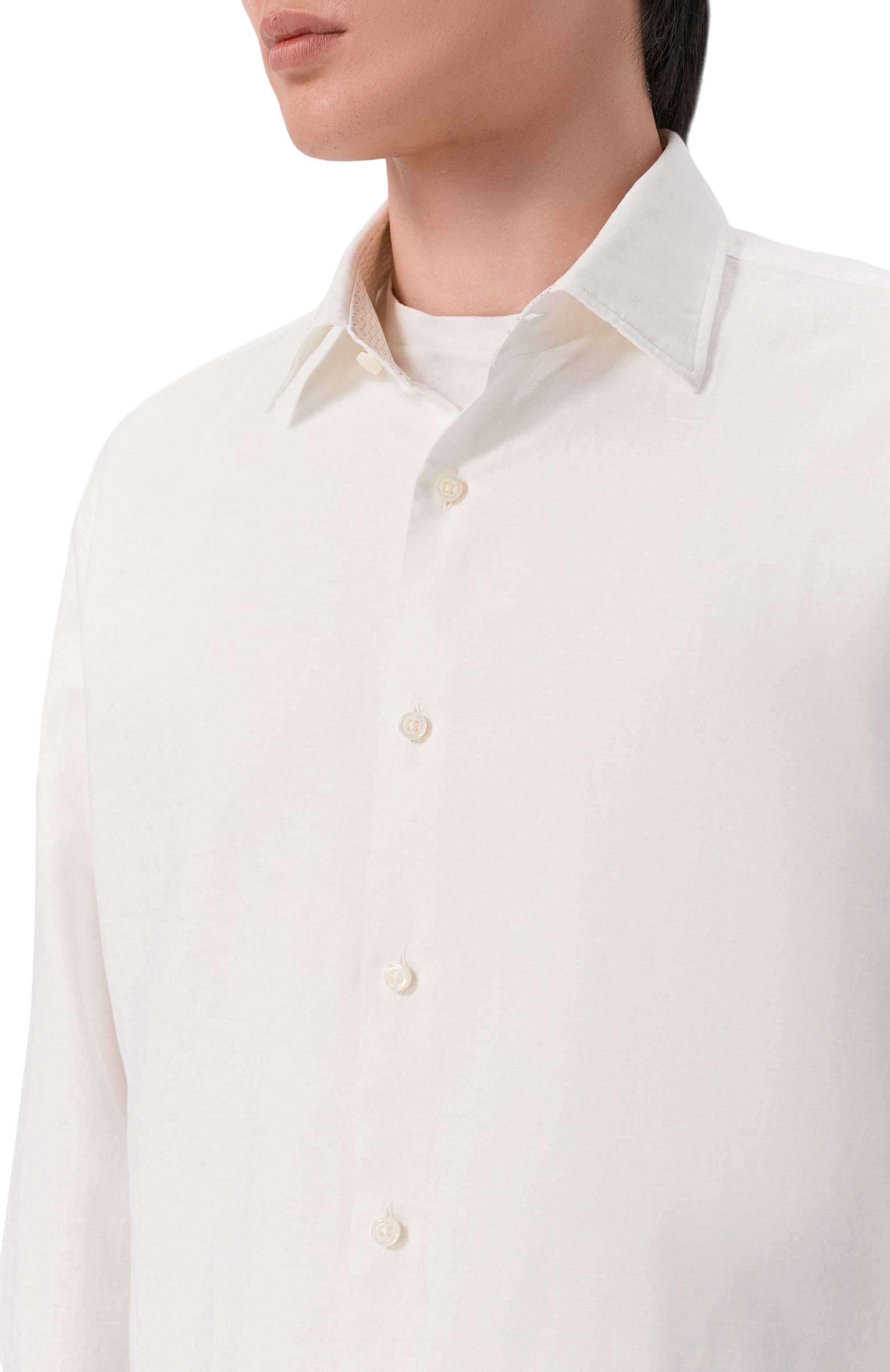 Рубашка изо льна и хлопка BOSS, арт. 50561124, фото 5