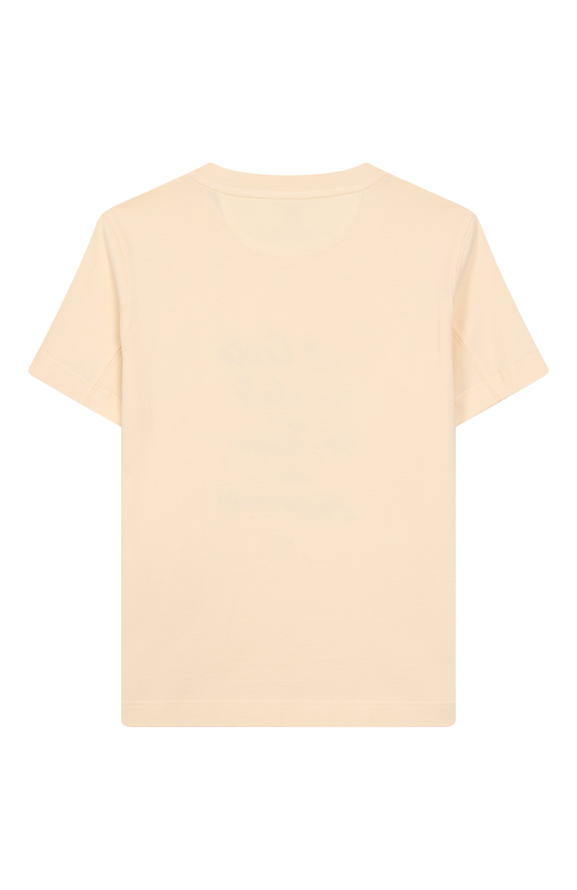 Хлопковая футболка BRUNELLO CUCINELLI кремового цвета по цене 25400 руб., арт. B0B13T166A, фото 2 Хлопковая футболка BRUNELLO CUCINELLI, арт. B0B13T166A, фото 2