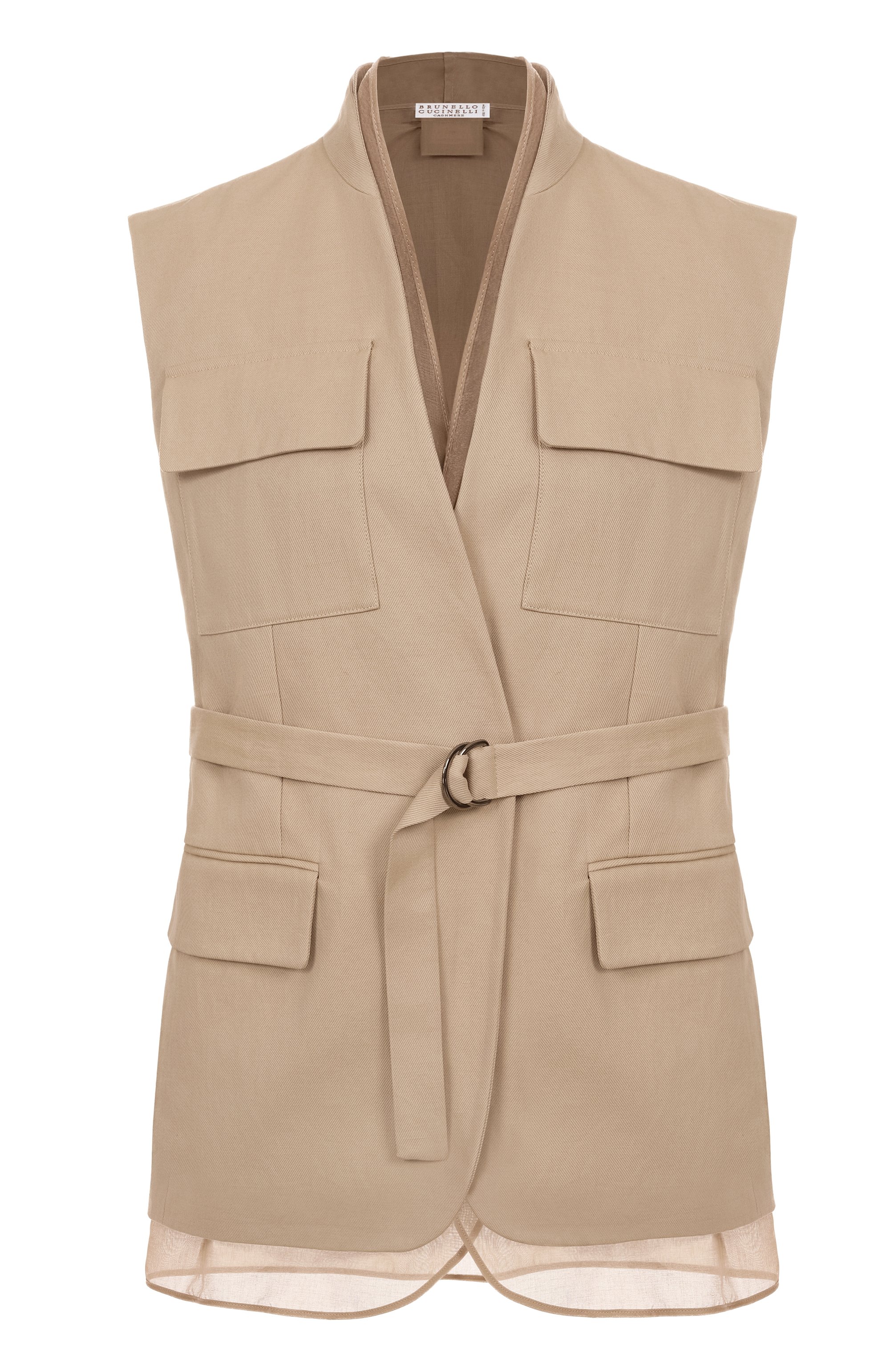 Жилет из хлопка и льна BRUNELLO CUCINELLI, арт. ML1457345, фото 1