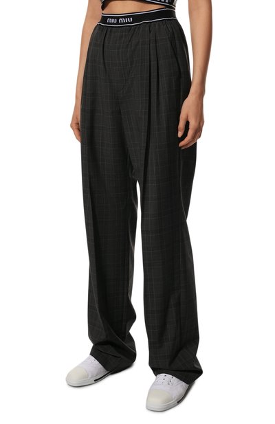 Шерстяные брюки MIU MIU, арт. MP1548-10KS-F0480, фото 3