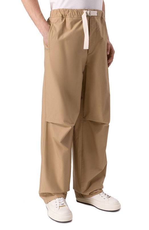Хлопковые брюки Jil Sander J47KA0268-J45296 Бежевый  J47KA0268-J45296 Фото 3