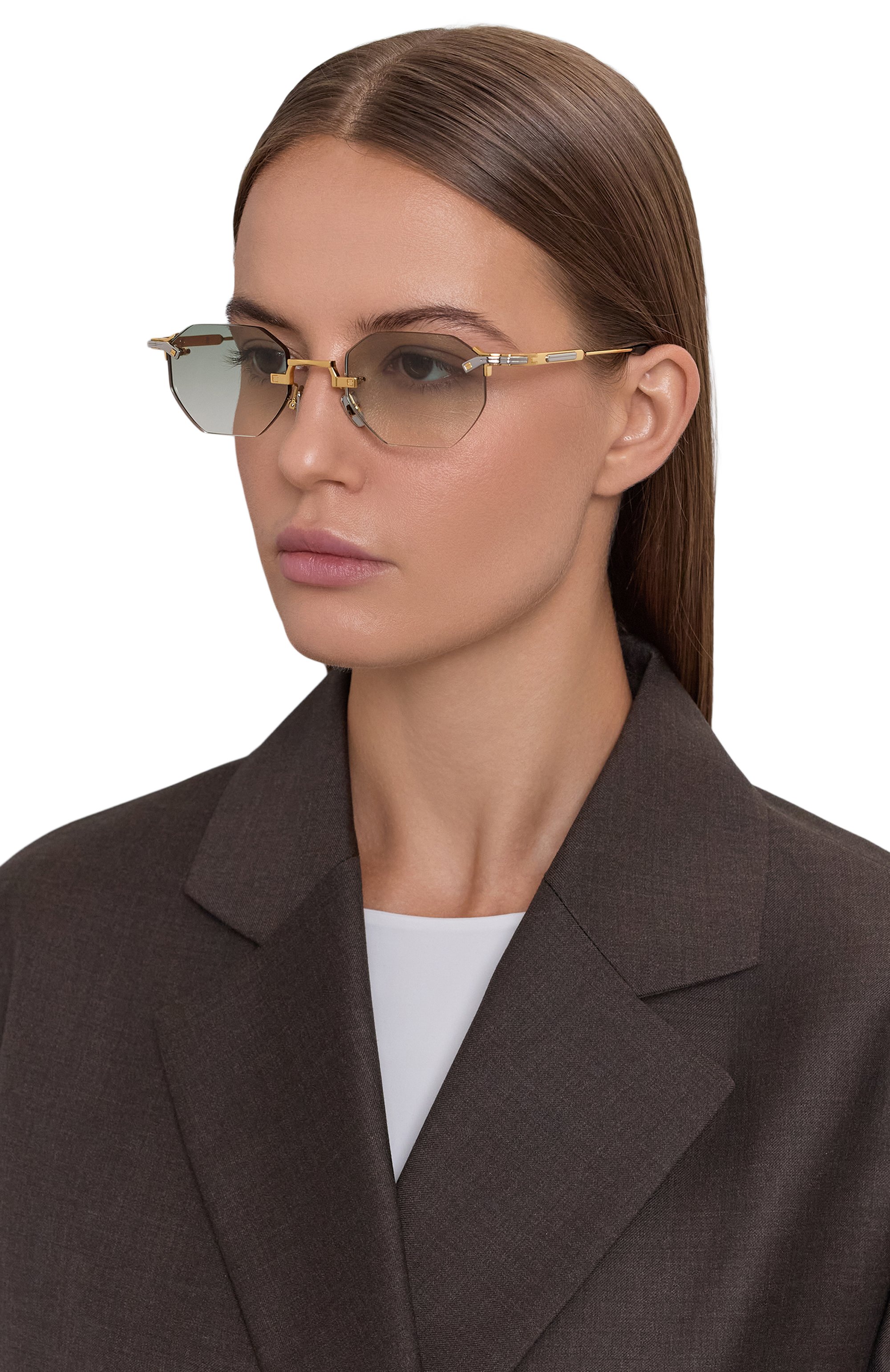 Солнцезащитные очки JOHN DALIA зеленого цвета по цене 88350 руб., арт. CURTIS C406, фото 3 Солнцезащитные очки JOHN DALIA, арт. CURTIS C406, фото 3