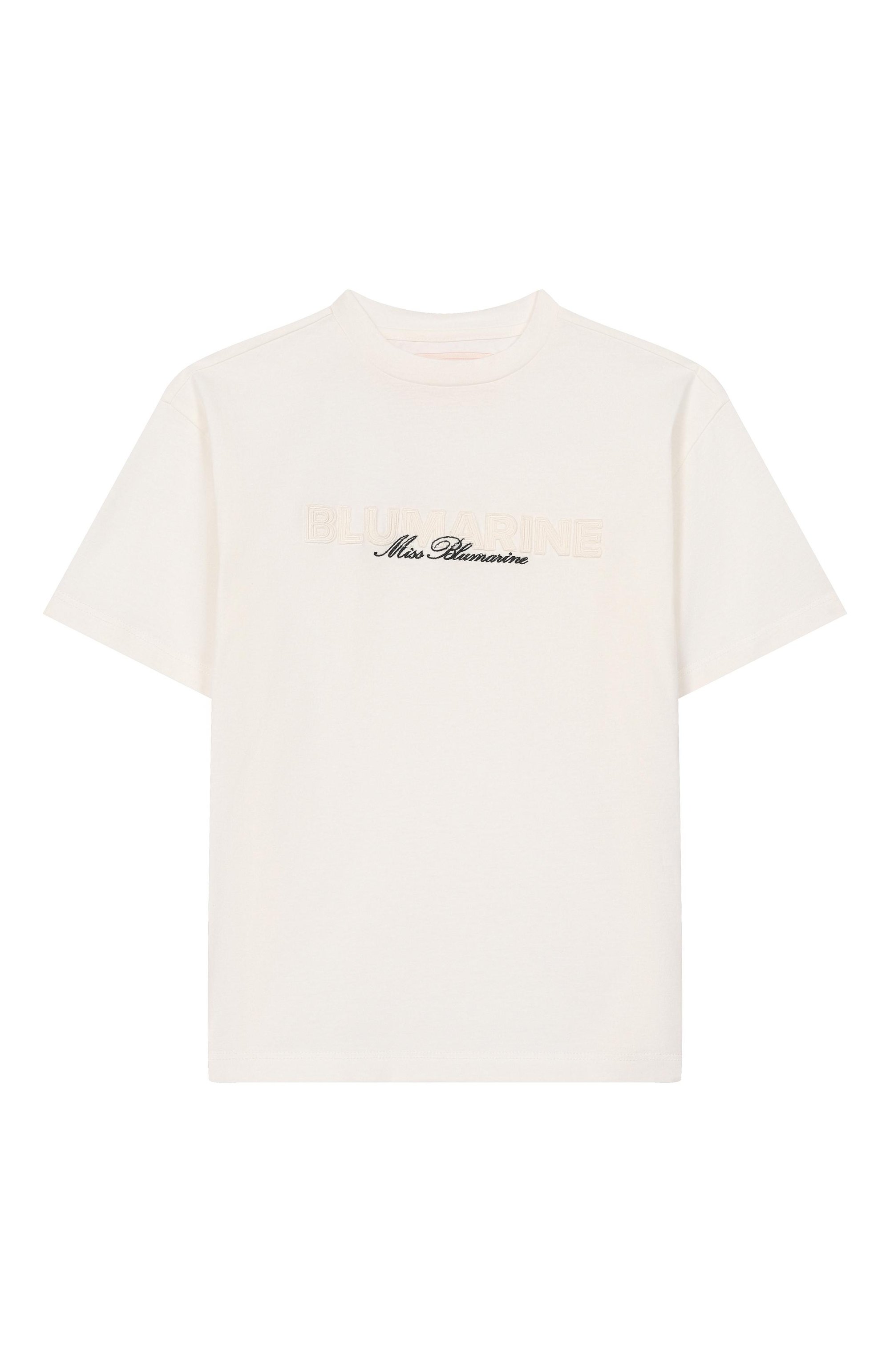 Хлопковая футболка BLUMARINE, арт. BFTS0250/JF031_001, фото 1