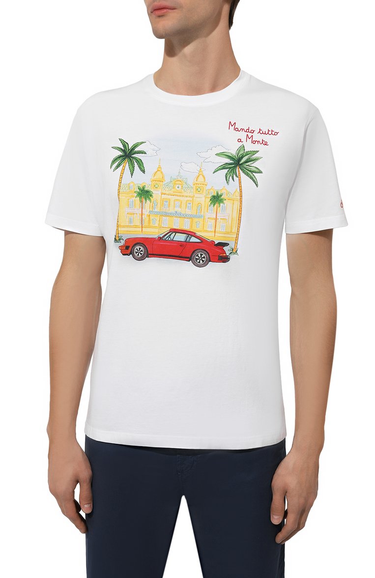 Мужская хлопковая футболка MC2 SAINT BARTH белого цвета, арт. STBM TSHIRT MAN/TSHM001/02203B | Фото 3 (Материал внешний: Хлопок; Длина (для топов): Стандартные; Рукава: Короткие; Кросс-КТ: Пляж, Джерси; Принт: С принтом; Стили: Спорт-шик; Мужское Кросс-КТ: Футболка-о�дежда; Автоматизация состава: Проставлено; Автоматизация ТО: Проставлено; Детали: Без декора)