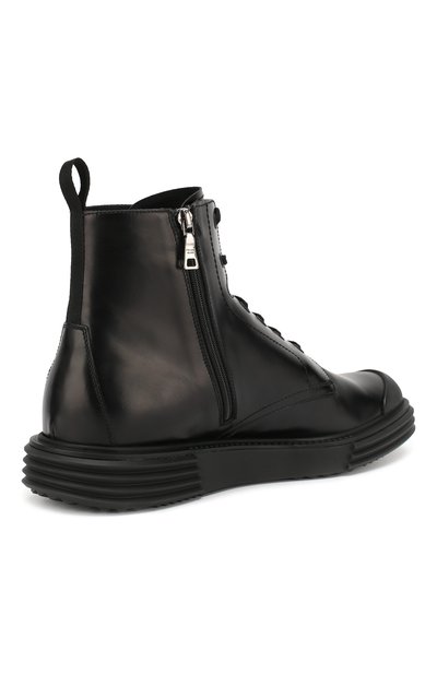 Кожаные ботинки PRADA черного цвета по цене 85000 руб., арт. 2TE129-ZJY-F0002, фото 4 Кожаные ботинки PRADA, арт. 2TE129-ZJY-F0002, фото 4