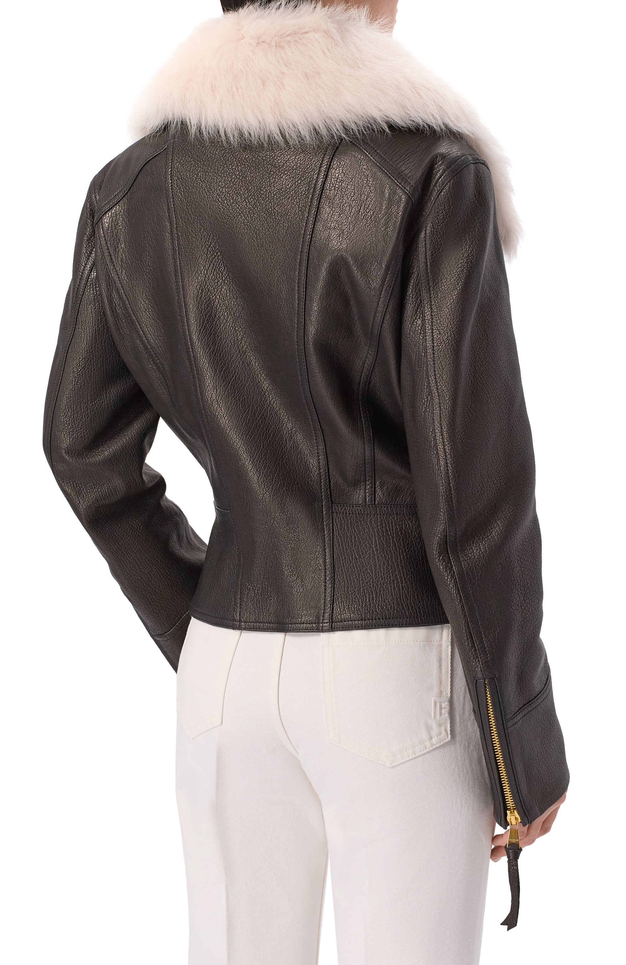 Кожаная куртка BALMAIN, арт. GF1TD215/LE31, фото 4