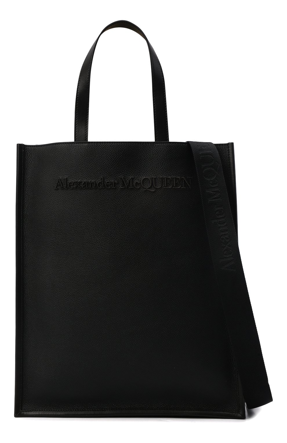 Кожаная сумка-шопер north south ALEXANDER MCQUEEN черного цвета по цене 156500 руб., арт. 668591/1AAET, фото 6 Кожаная сумка-шопер north south ALEXANDER MCQUEEN, арт. 668591/1AAET, фото 6