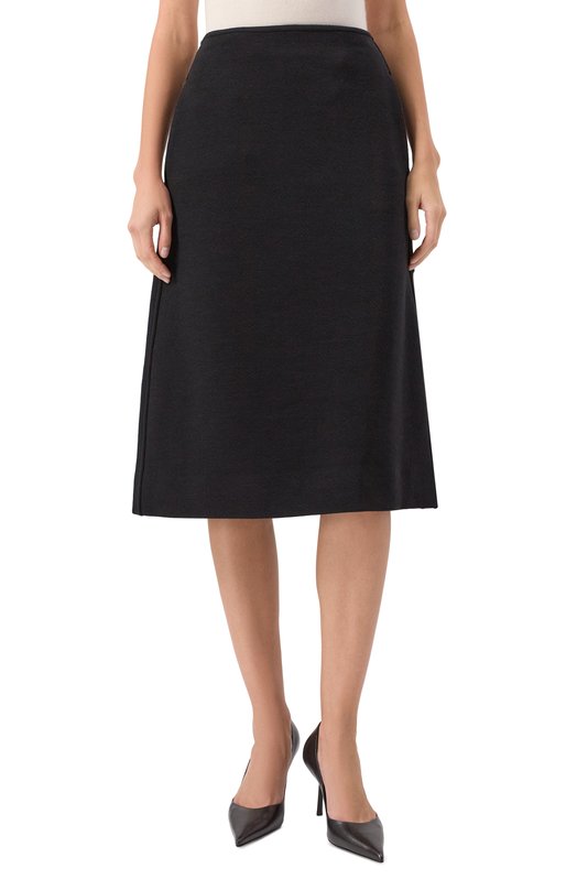 Шерстяная юбка Jil Sander J02MA0321/J20318 Чёрный  J02MA0321/J20318 Фото 3