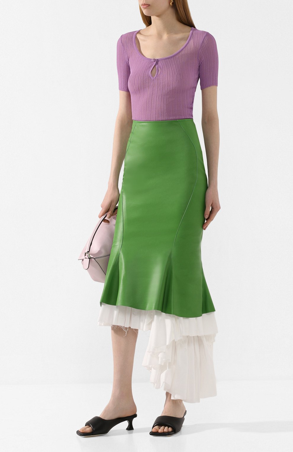 Юбка MARNI зеленого цвета по цене 218000 руб., арт. G0MX0264VY/LV855, фото 2 Юбка MARNI, арт. G0MX0264VY/LV855, фото 2