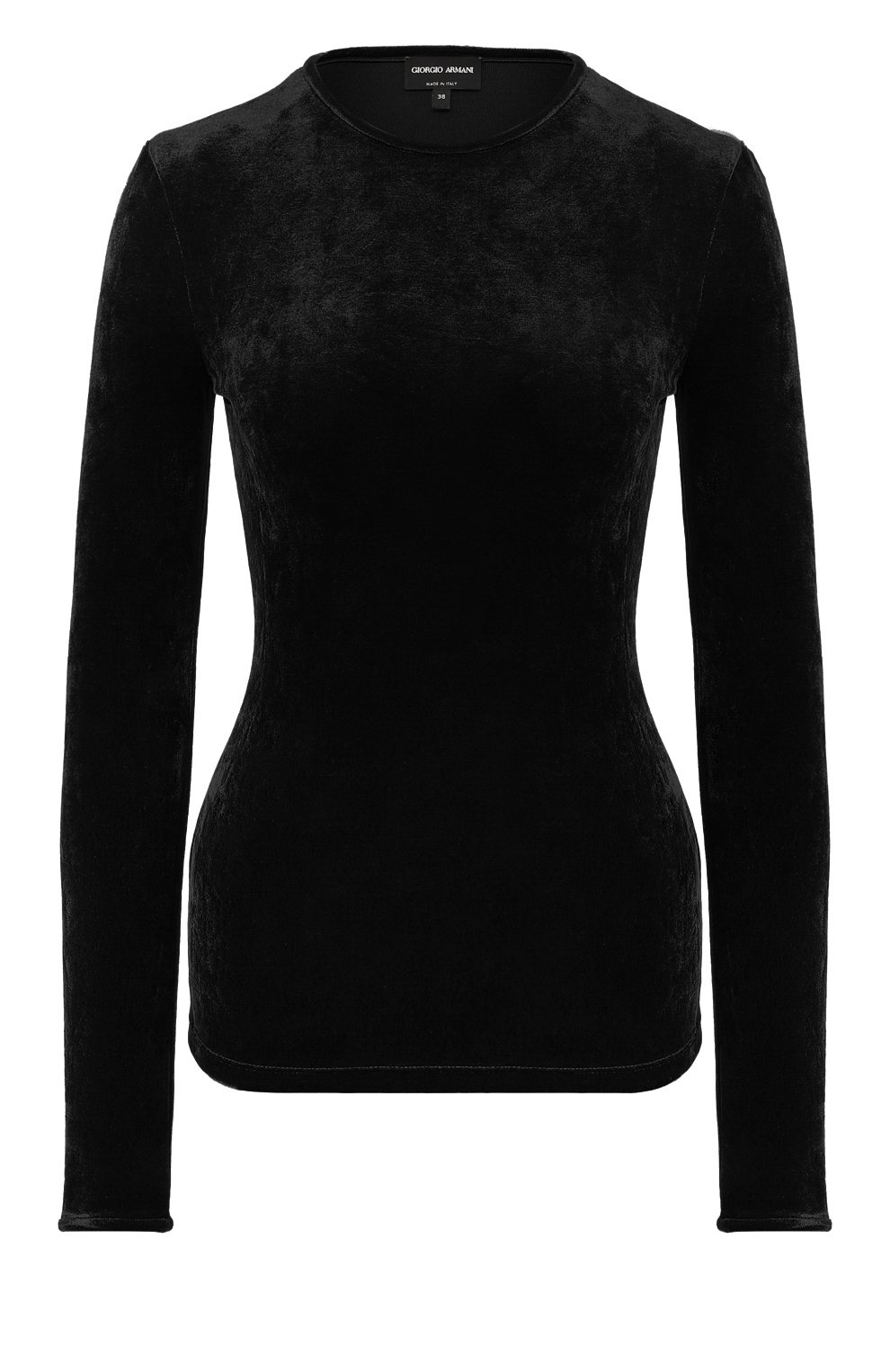 Бархатный топ GIORGIO ARMANI черного цвета по цене 69950 руб., арт. 6DAM74/AJZXZ, фото 1 Бархатный топ GIORGIO ARMANI, арт. 6DAM74/AJZXZ, фото 1