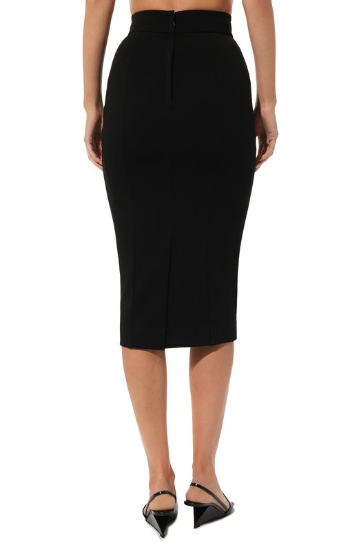 Юбка из вискозы Dolce & Gabbana F4CPNT/FUGKF Чёрный  F4CPNT/FUGKF Фото 4