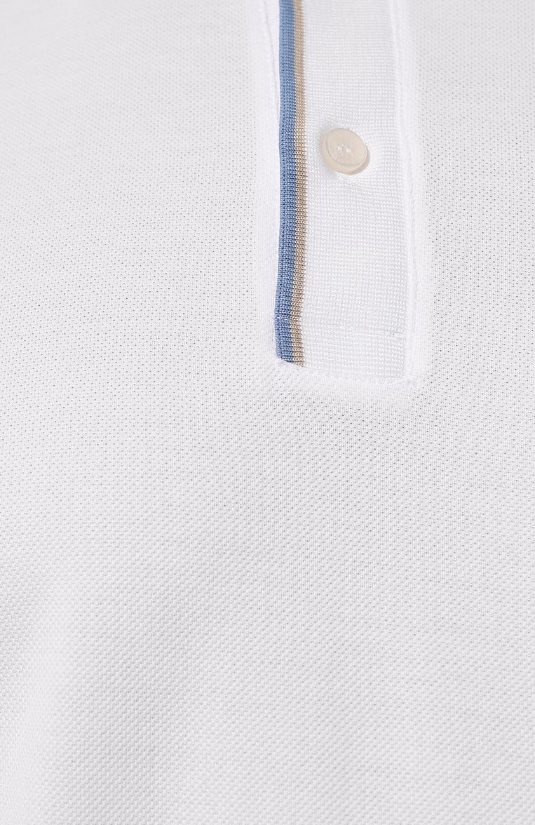 Мужское хлопковое поло PAUL&SHARK белого цвета, арт. 24411259/3XL-6XL | Фото 5 (Материал внешний: Хлопок; Рукава: Короткие; Длина (для топов): Удлиненные; Застежка: Пуговицы; Стили: Кэжуэл; Принт: Без принта; Мужское Кросс-КТ: Футболка-одежда; Автоматизация ТО: Проставлено; Автоматизация состава: Проставлено; Детали: Без декора)