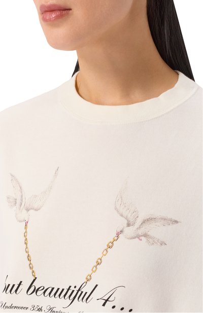 Хлопковый свитшот UNDERCOVER кремового цвета по цене 35050 руб., арт. UC2E1893-1, фото 5 Хлопковый свитшот UNDERCOVER, арт. UC2E1893-1, фото 5