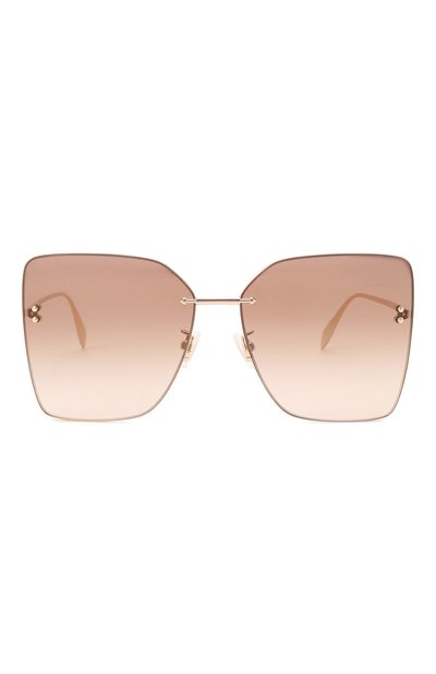 Солнцезащитные очки ALEXANDER MCQUEEN золотого цвета по цене 36750 руб., арт. AM0342S 002, фото 3 Солнцезащитные очки ALEXANDER MCQUEEN, арт. AM0342S 002, фото 3