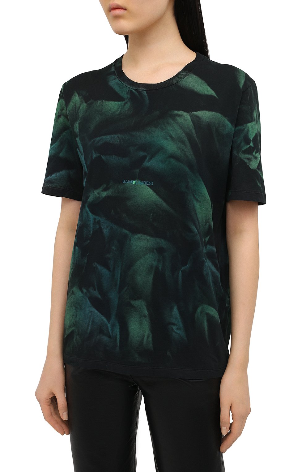 Хлопковая футболка SAINT LAURENT, арт. 648927/Y36CU, фото 3