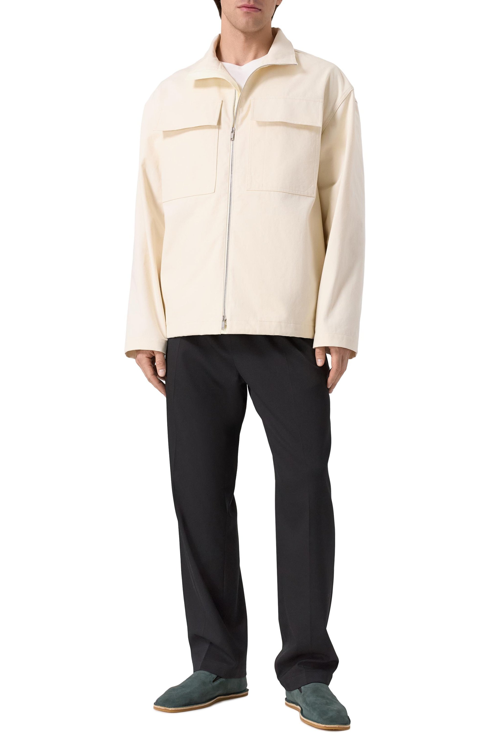 Замшевые слиперы DRIES VAN NOTEN темно-зеленого цвета по цене 52750 руб., арт. MS251-1487/106, фото 2 Замшевые слиперы DRIES VAN NOTEN, арт. MS251-1487/106, фото 2