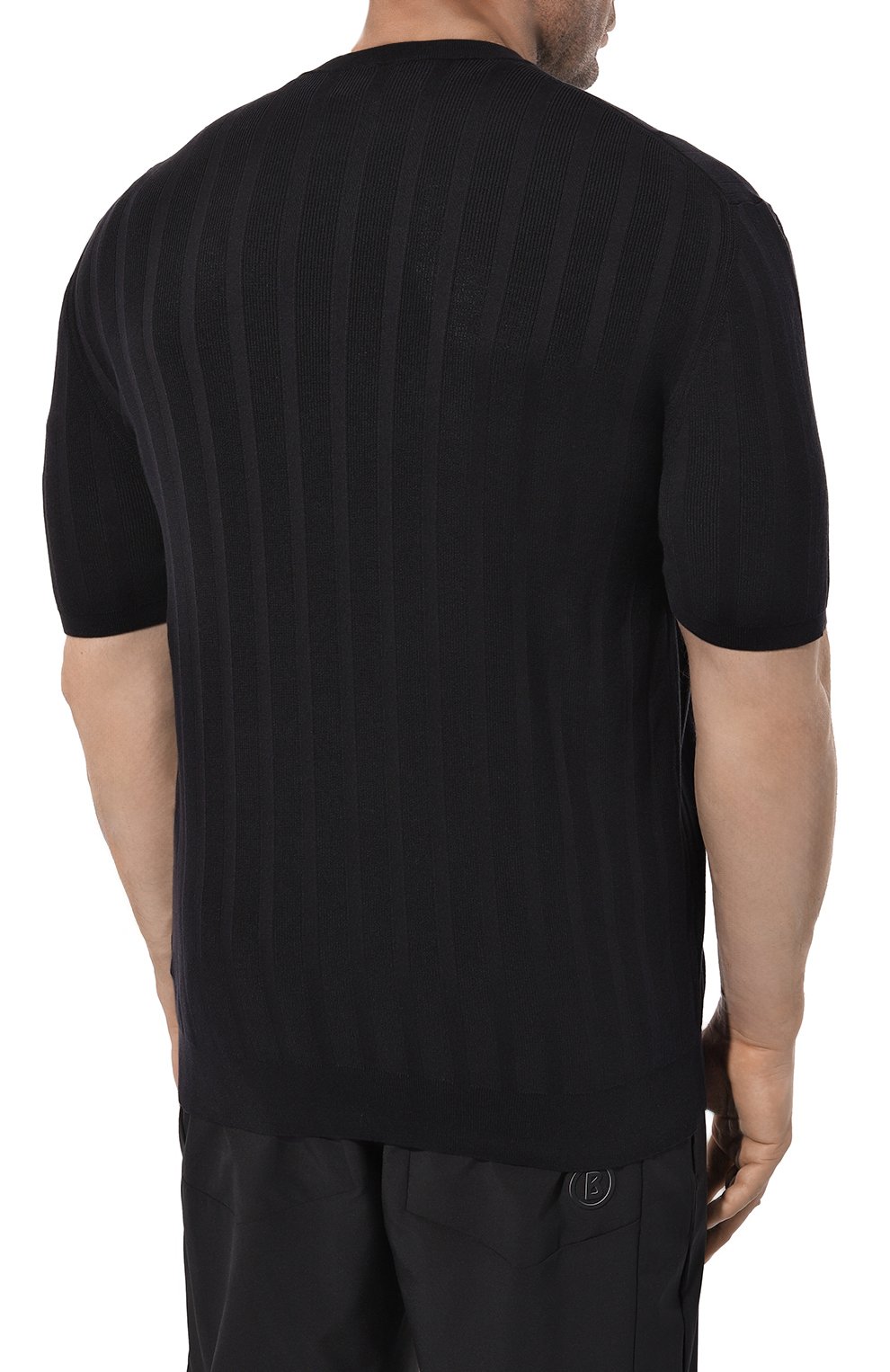 Хлопковый джемпер CORTIGIANI темно-синего цвета по цене 55000 руб., арт. 719108, фото 4 Хлопковый джемпер CORTIGIANI, арт. 719108, фото 4