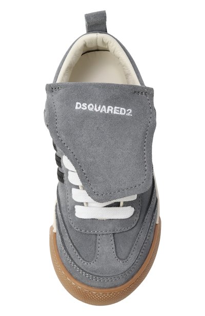 Замшевые кеды DSQUARED2 серого цвета по цене 35550 руб., арт. 81477/28-35, фото 4 Замшевые кеды DSQUARED2, арт. 81477/28-35, фото 4