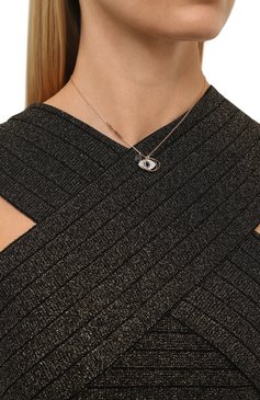 Женская кулон на цепочке duo evil eye SWAROVSKI золотого цвета, арт. 5172560 | Фото 2 (Нос: Не проставлено; Региональные ограничения белый список (Axapta Mercury): Не проставлено; Материал: Металл, Кристаллы)