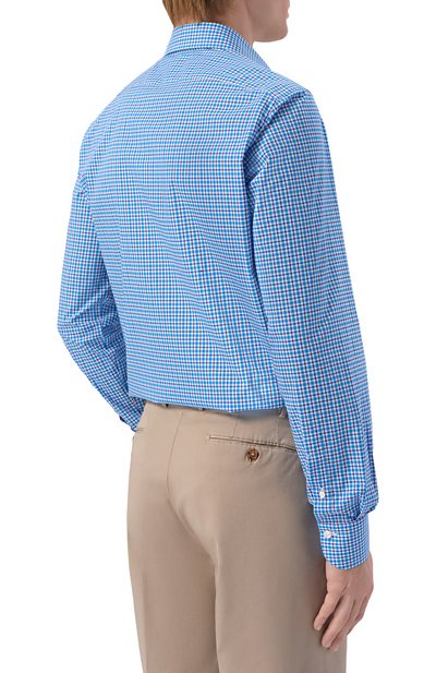 Хлопковая сорочка FINAMORE 1925 синего цвета по цене 44050 руб., арт. NAP0LI 1 ZANTE Z L/M0682, фото 4 Хлопковая сорочка FINAMORE 1925, арт. NAP0LI 1 ZANTE Z L/M0682, фото 4