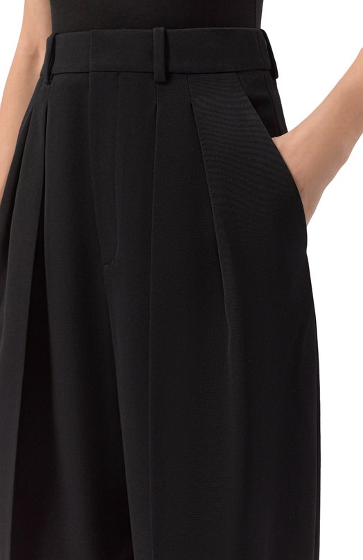 Шерстяные брюки Saint Laurent 824389/Y7E63 Чёрный  824389/Y7E63 Фото 5