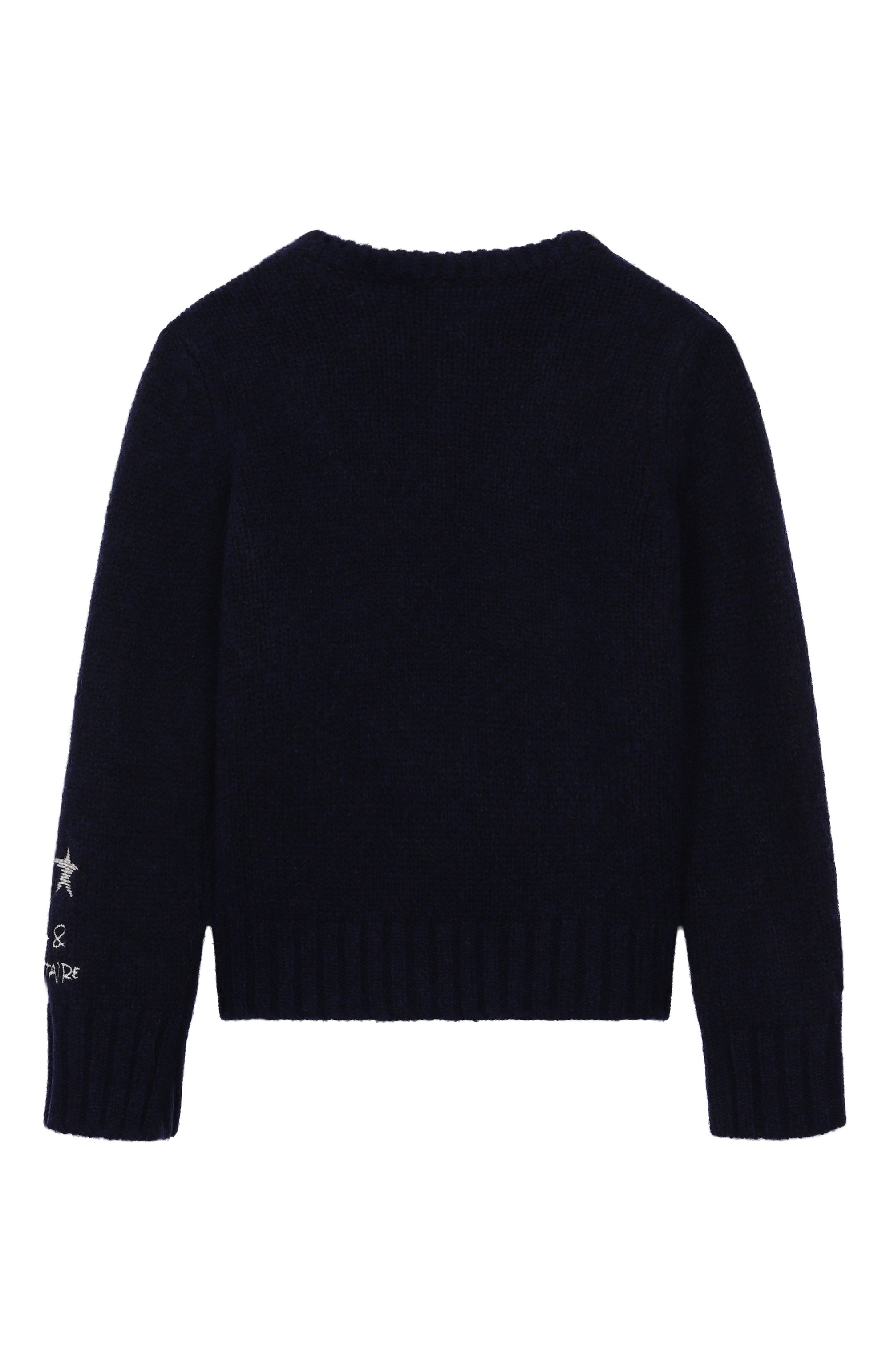 Шерстяной свитер ZADIG AND VOLTAIRE темно-синего цвета по цене 29950 руб., арт. X60431, фото 2 Шерстяной свитер ZADIG AND VOLTAIRE, арт. X60431, фото 2