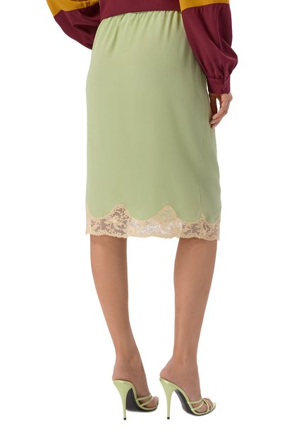 Шелковая юбка SAINT LAURENT, арт. 856886/Y100W, фото 4