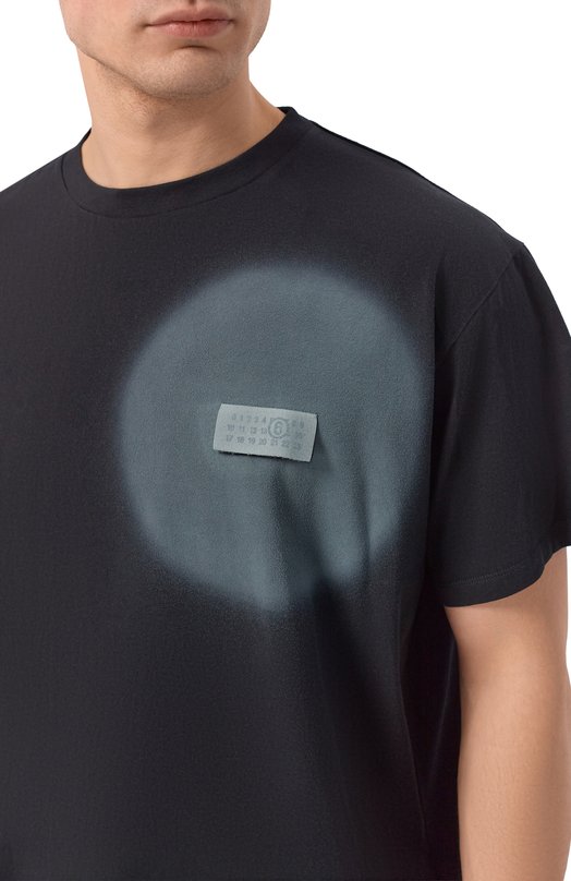 Хлопковая футболка MM6 SH0GC0067/M20048 Чёрный  SH0GC0067/M20048 Фото 5