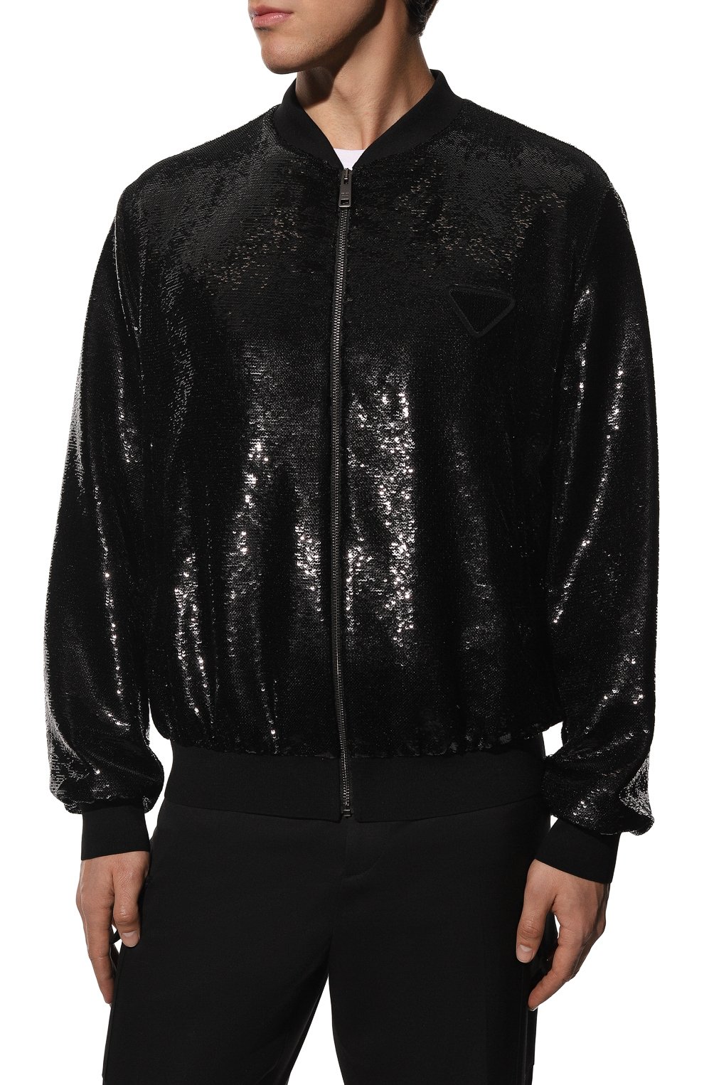 Бомбер PRADA черного цвета по цене 490000 руб., арт. SGB966-1Z9V-F0002-221, фото 3 Бомбер PRADA, арт. SGB966-1Z9V-F0002-221, фото 3