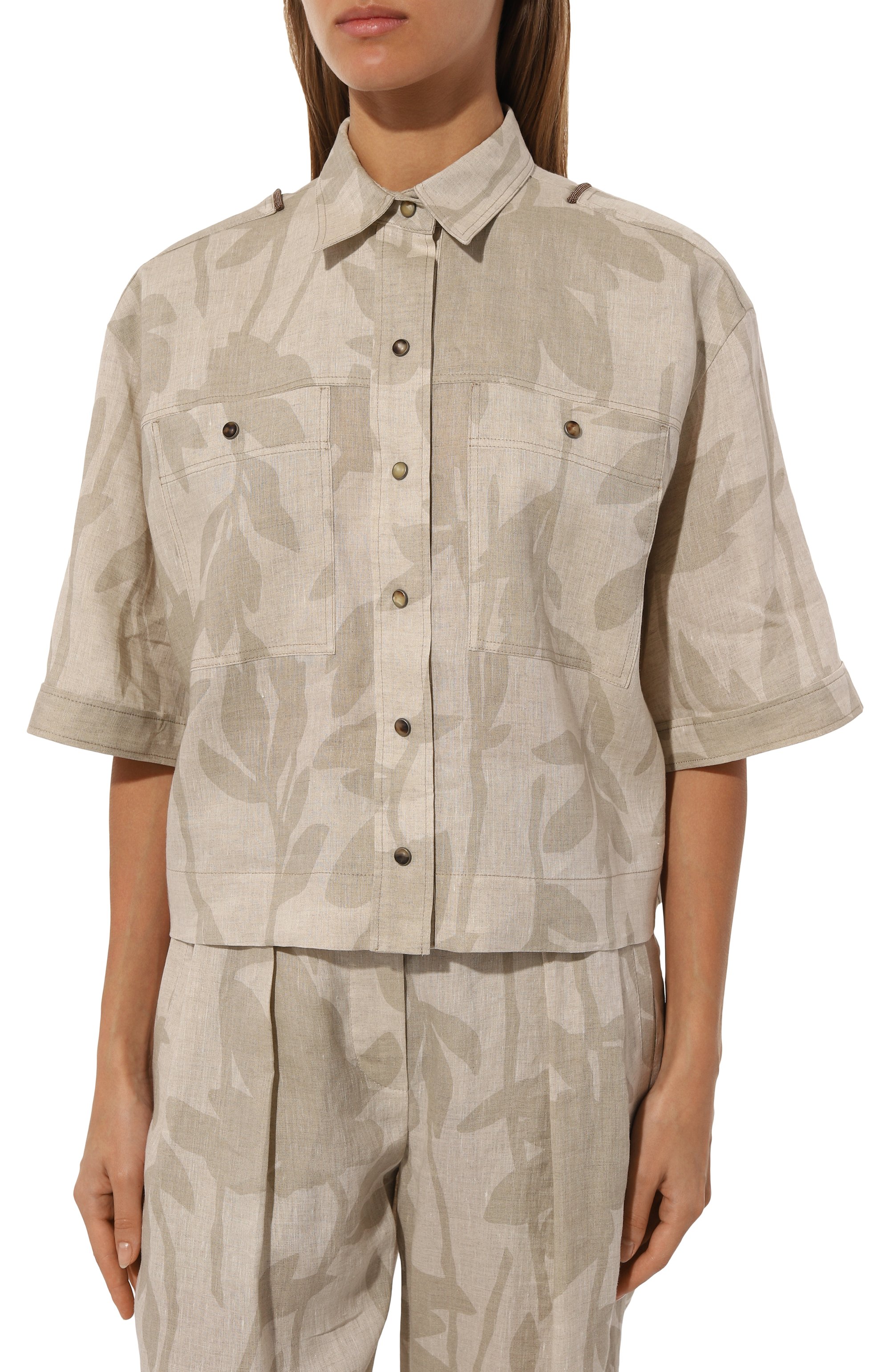 Льняная рубашка BRUNELLO CUCINELLI, арт. MB650NJ806, фото 3