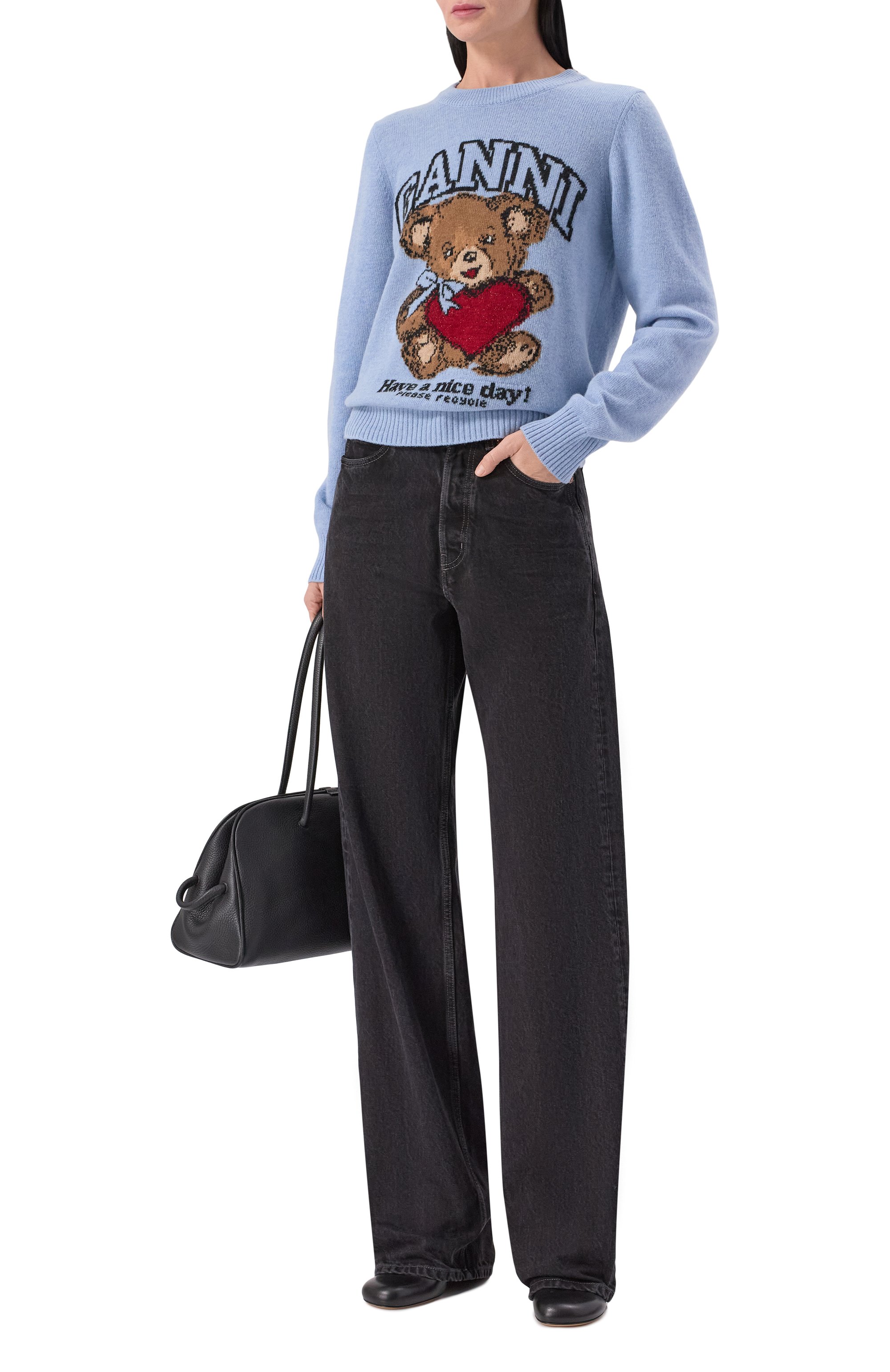 Шерстяной свитер GANNI, арт. A1070047, фото 2