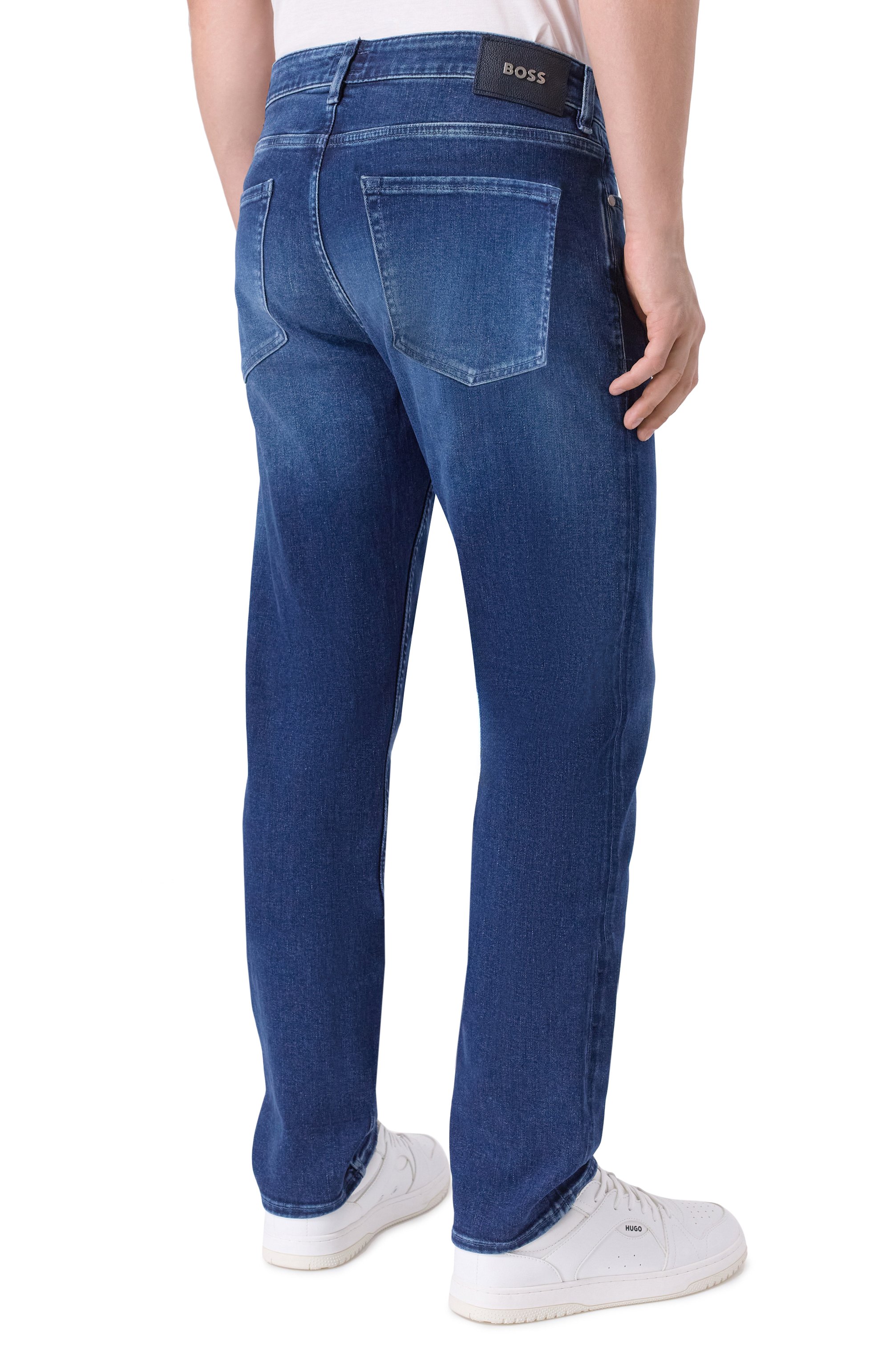 Джинсы delaware BOSS темно-синего цвета по цене 25950 руб., арт. 50549814, фото 4 Джинсы delaware BOSS, арт. 50549814, фото 4