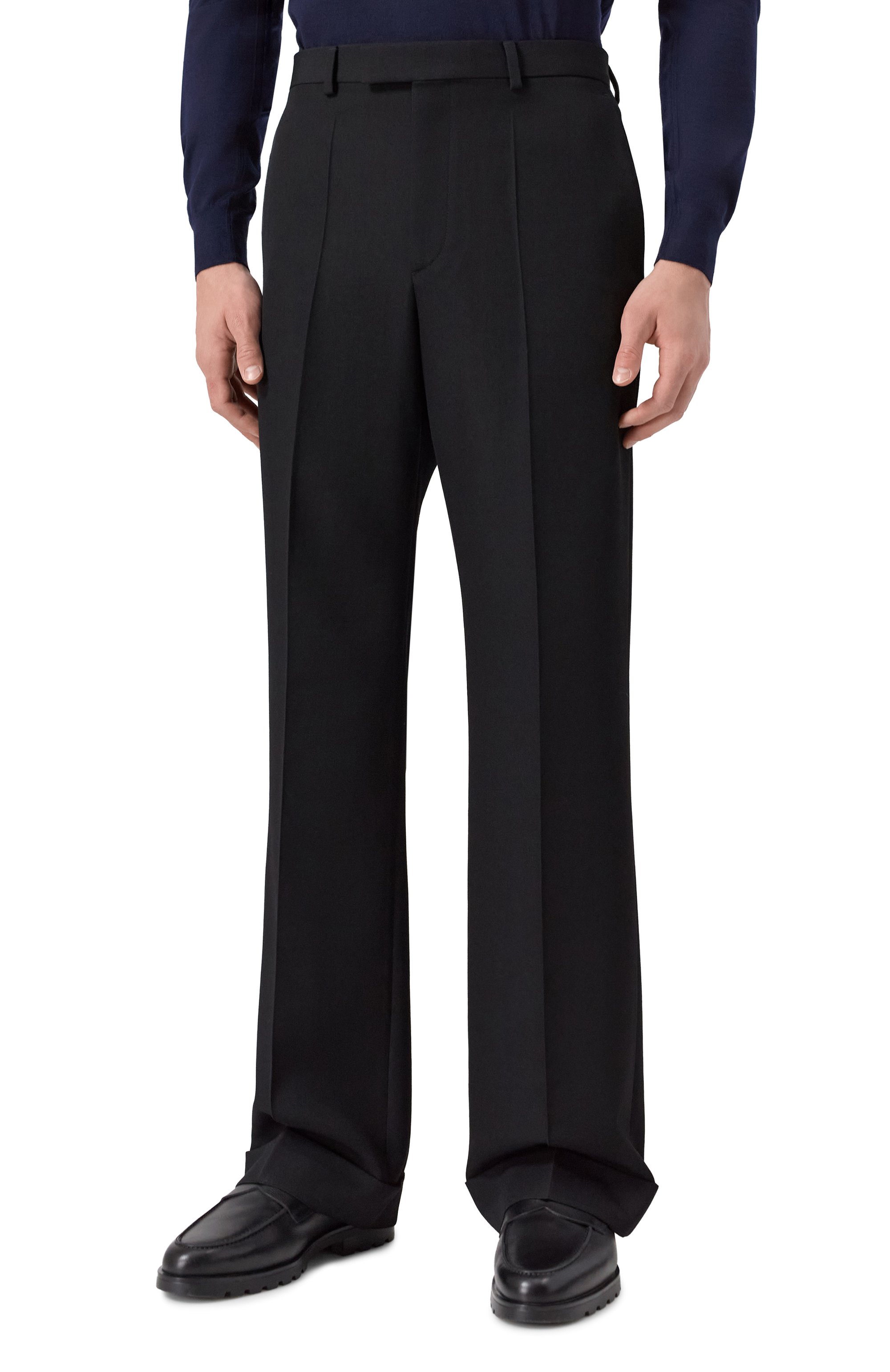 Шерстяные брюки VALENTINO черного цвета по цене 171500 руб., арт. 7V3RBM95/AK8, фото 3 Шерстяные брюки VALENTINO, арт. 7V3RBM95/AK8, фото 3