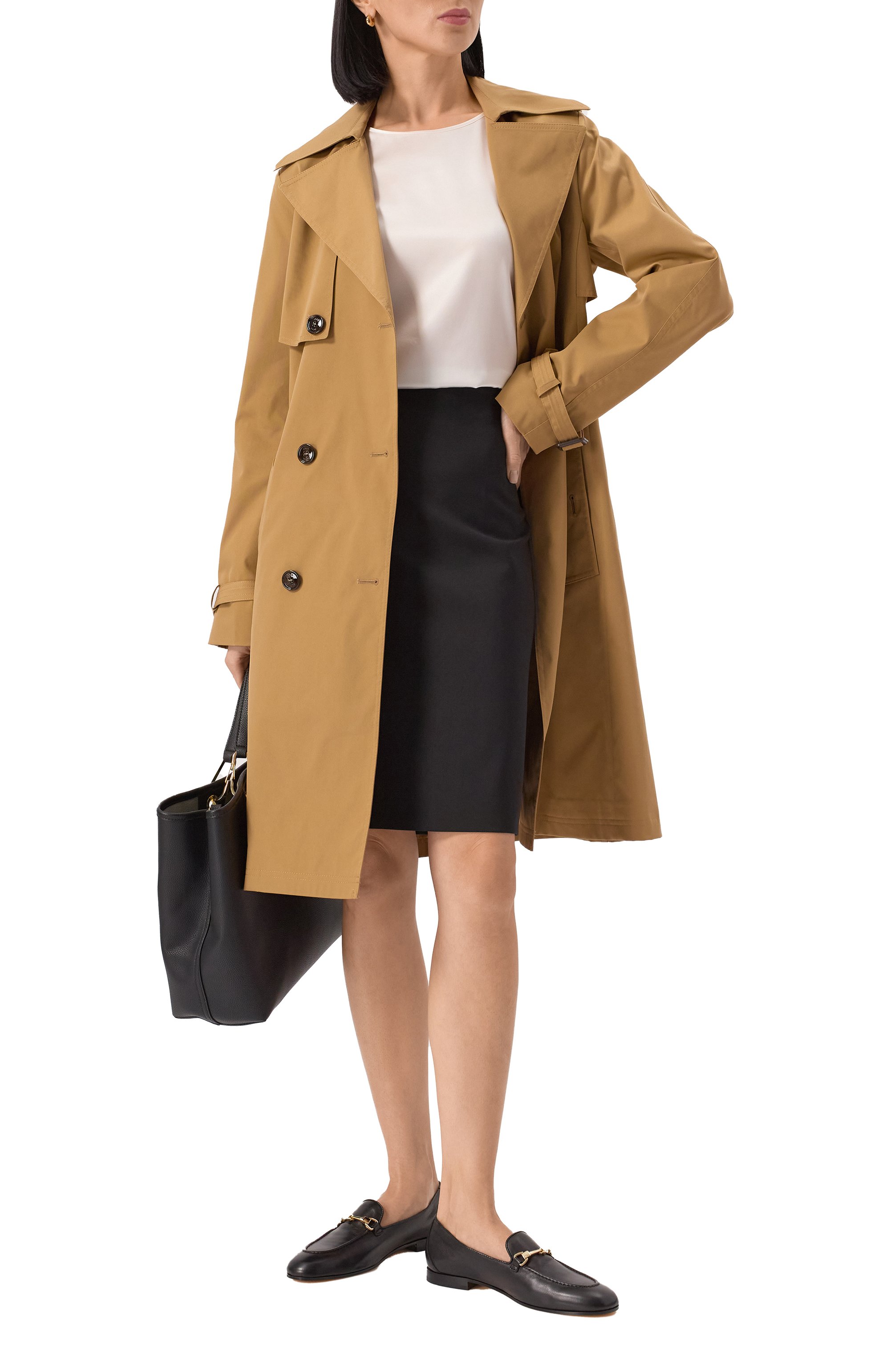 Шерстяная юбка BOSS черного цвета по цене 25500 руб., арт. 50490036, фото 2 Шерстяная юбка BOSS, арт. 50490036, фото 2